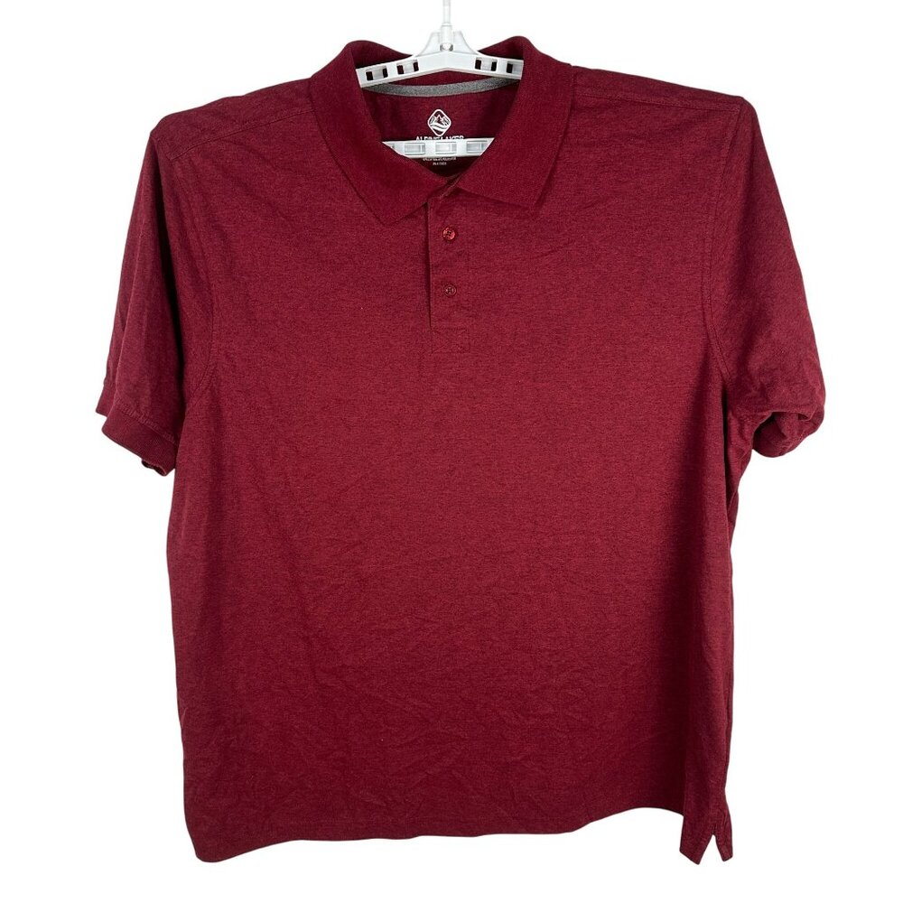 Alpine Lakes Mens Red Polo Shirt 2XLT 60% Cotton 40% Polyester Short Sleeve